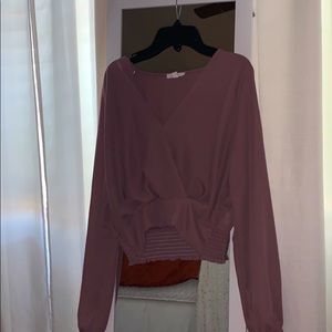 A’GACI purple flowy top